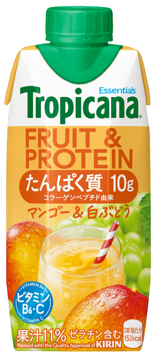 エッセンシャルズ FRUIT & PROTEIN マンゴー＆白ぶどう